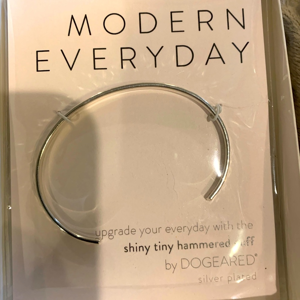 Modern Everyday shiny tiny hammered cuff